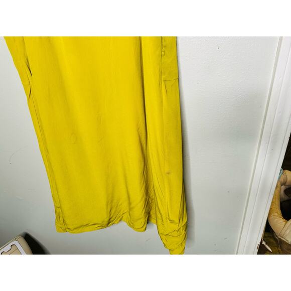 MAISON MARGIELA Yellow Lace Eyelet Trim Open Waist Oversized Dress size 10 - Picture 16 of 16